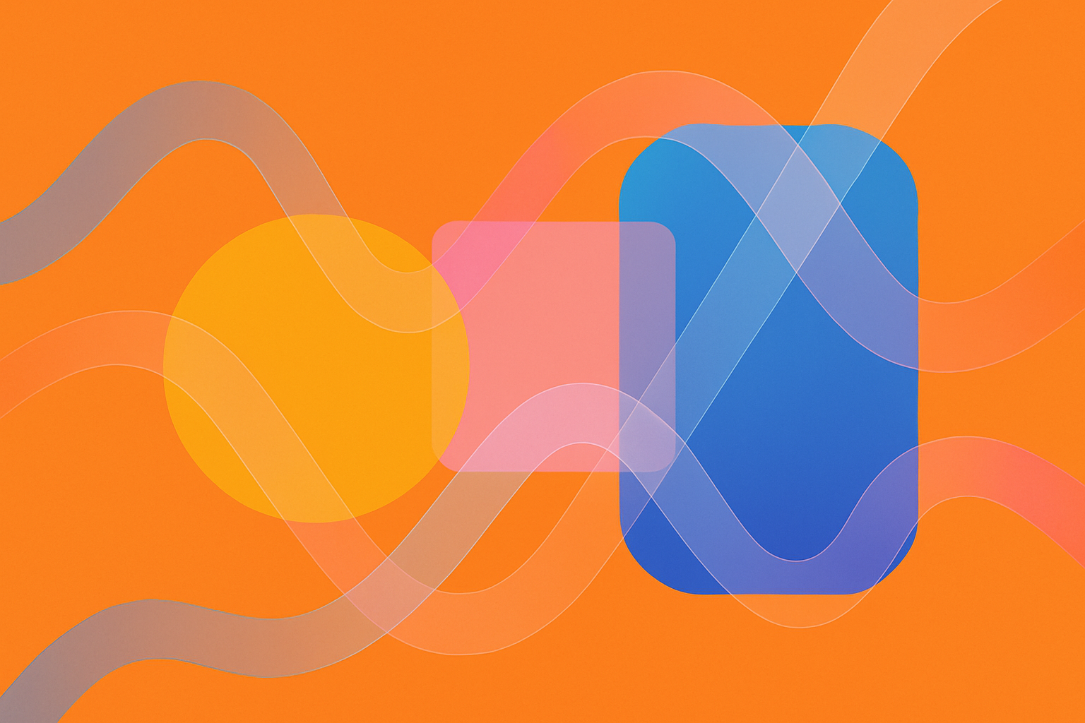 Exemple d’un design moderne utilisant des tracés transparents et superpositions graphiques