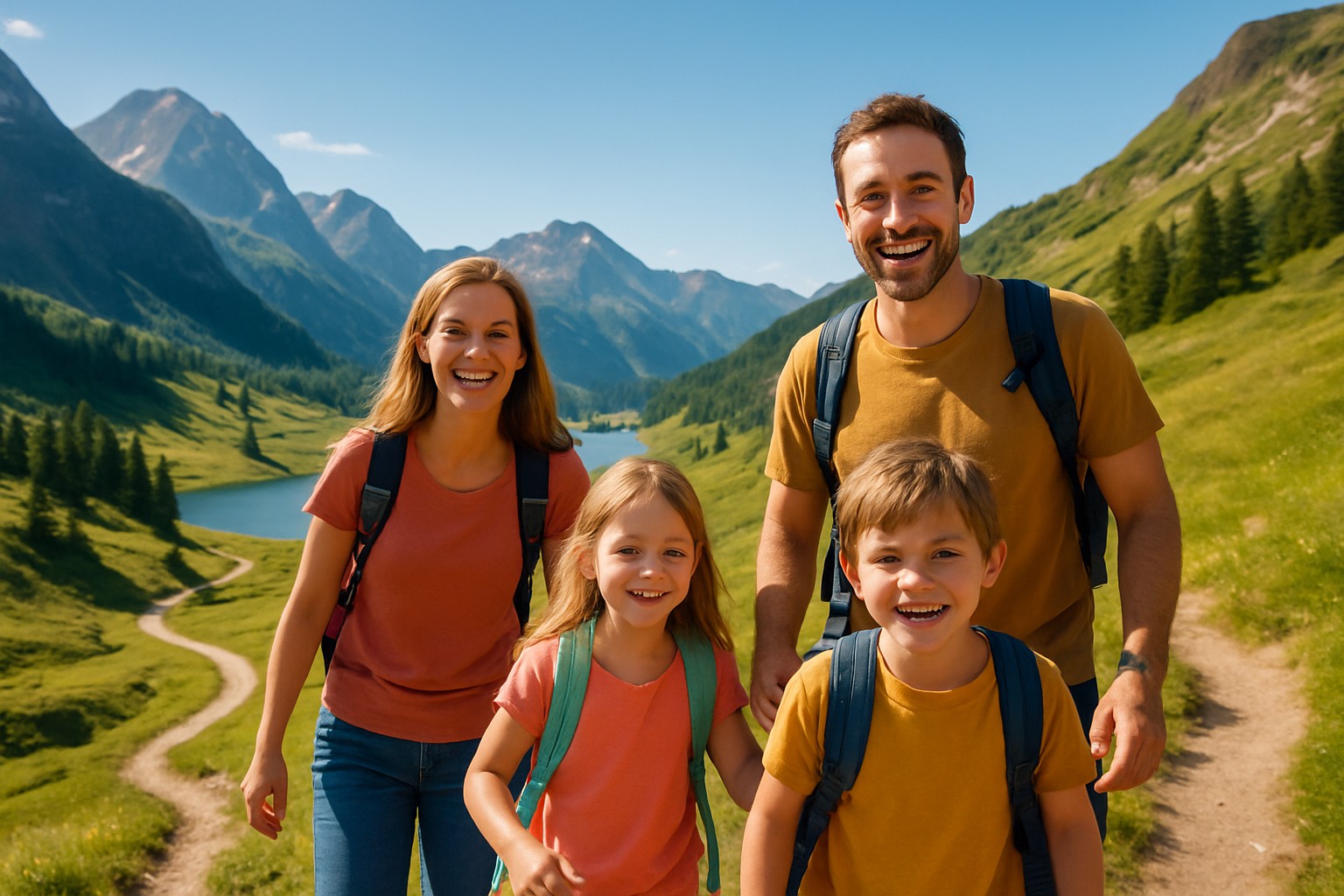 Randonnée itinérante en famille dans les Alpes