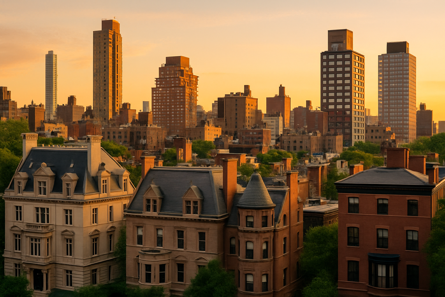 Panorama architectural illustrant la diversité des styles de l