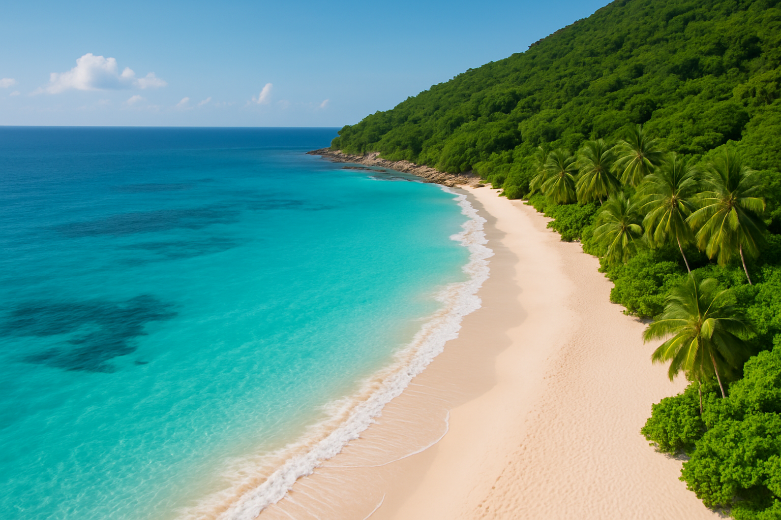 Plage paradisiaque vietnamienne offrant un panorama époustouflant entre mer turquoise et nature intacte