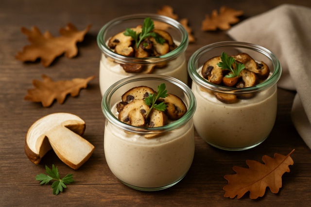 Verrine aux cèpes - Recette simple à préparer chez soi