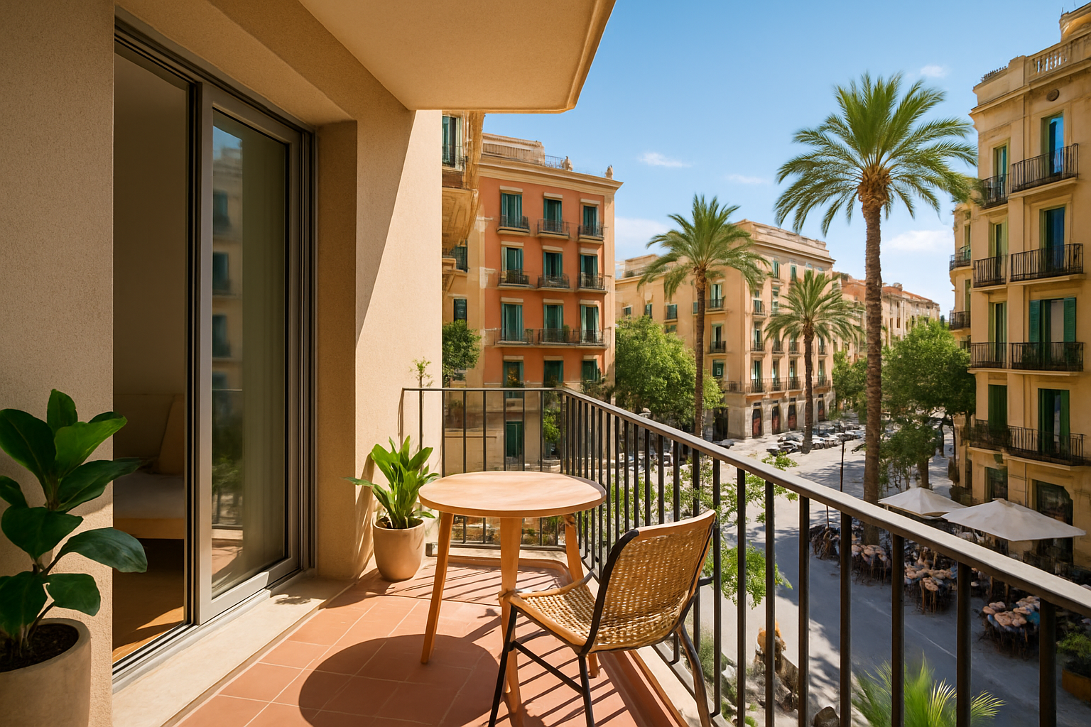 Appartement moderne en Espagne avec balcon ensoleillé dans un quartier dynamique