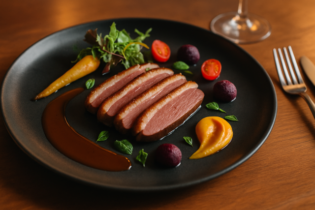 Accompagnement avec magret canard fumé - Idées pour repas raffiné