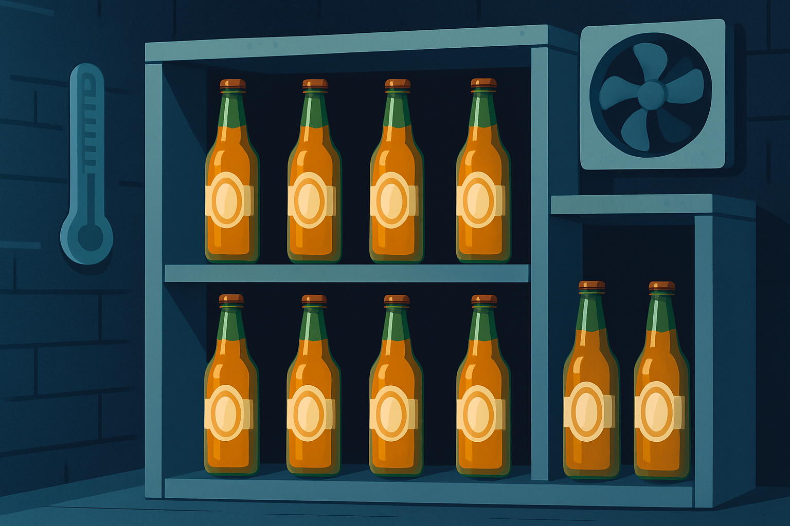 Cave de conservation idéale pour préserver la qualité des bières blondes irlandaises.